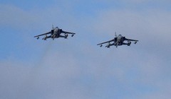 Máy bay liên quân tiến hành không kích ở Syria. (Nguồn: AFP)