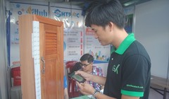 Các doanh nghiệp khởi nghiệp khi tham gia ươm tạo tại Vườn ươm doanh nghiệp, Khu công nghệ cao TP.HCM (SHTP - IC) phải có sản phẩm mẫu. Ảnh: Hà Thế An.