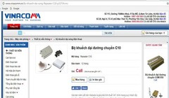 Theo phản ánh của Cục Tần số vô tuyến điện - Bộ TT&TT , một số website thương mại điện tử đang rao bán các thiết bị kích sóng di động không được cấp Giấy chứng nhận và công bố hợp quy (Trong ảnh: Bộ khuếch đại sóng Repeater C10 là 1 trong 20 loại thiết bị