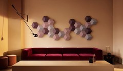 Hệ thống loa treo tường có hình dạng độc đáo cho phép người dùng tự lắp ghép theo sở thích.