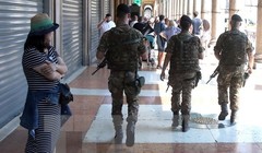 Lực lượng an ninh Italy tuần tra tại Milan. (Nguồn: EPA/TTXVN)