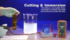 Thử nghiệm cắt rời một phần pin Li-ion khi đang hoạt động.