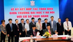 Ký kết hợp tác toàn diện giữa Trường Đại học Y Hà Nội với các BV với sự chứng kiến của đại diện Bộ Y tế