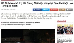 Báo Hà Tĩnh đăng tin hỗ trợ Hà Giang 500 triệu cho lễ hội hoa tam giác mạch