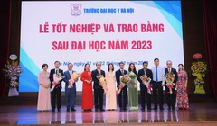 Trước giờ chia tay các thầy cô, các học viên Sau đại học bày tỏ lòng biết ơn sâu sắc