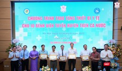Trường Đại học Y Hà Nội: Trao 10 hệ thống siêu âm trị giá 1 triệu USD cho 10 cơ sở y tế khó khăn 