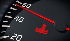 Đèn báo động cơ xe quá nóng.