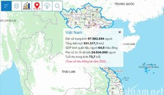 Số hóa bản đồ Việt Nam với các dữ liệu thống kê về dân số, xã hội