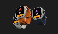 Pebble Cosmos Engage có thiết kế giống hệt Apple Watch Ultra, nhưng giá rẻ hơn rất nhiều (Ảnh: Pebble).