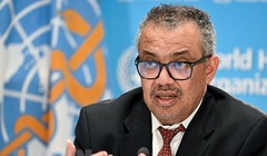 Tổng Giám đốc Tổ chức Y tế Thế giới (WHO), ông Tedros Adhanom Ghebreyesus phát biểu tại Geneva, Thụy Sĩ. (Ảnh: AFP/TTXVN)