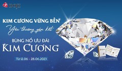 DOJI “tung” siêu ưu đãi đôi: Giảm tới 8% hóa đơn và tặng thêm Trang sức Ổ trị giá đến 50 triệu đồng khi mua kim cương. 