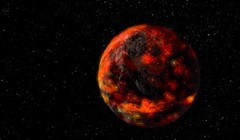 Đại dương magma và lớp vỏ đá đầu tiên trên bề mặt Mặt Trăng. Ảnh: Sci-News