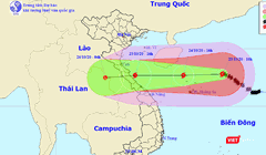 Dự báo hướng đi của bão số 8 trên biển Đông