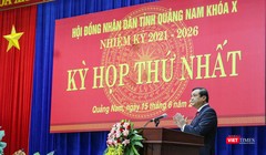 Ông Phan Việt Cường - Ủy viên Trung ương Đảng, Bí thư Tỉnh ủy, Chủ tịch HĐND khóa X phát biểu tại kỳ họp