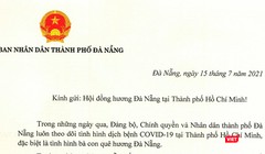 Bức thư của ông Lê Trung Chinh - Chủ tịch UBND TP Đà Nẵng gửi bà con Đà Nẵng tại TP HCM