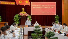 Ông Võ Văn Thưởng - Ủy viên Bộ Chính trị -Thường trực Ban Bí thư Trung ương Đảng tại buổi làm việc với Ban thường vụ Thành ủy Đà Nẵng 