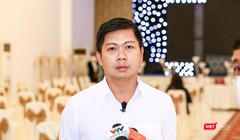 Ông Nguyễn Đức Tâm - Chủ tịch HĐQT Công ty CP đầu tư Hoàng Nhất Nam trả lời phỏng vấn báo giới