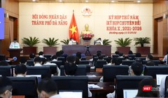 Quảng cảnh kỳ họp thứ 5 (Kỳ họp chuyên đề) HĐND TP Đà Nẵng khóa X, nhiệm kỳ 2021-2026 