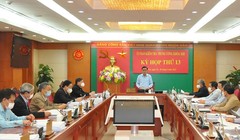 Quang cảnh kỳ họp thứ 13 của Ủy ban Kiểm tra Trung ương do đồng chí Trần Cẩm Tú - Ủy viên Bộ Chính trị, Bí thư Trung ương Đảng, Chủ nhiệm Ủy ban Kiểm tra Trung ương chủ trì