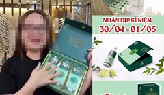 Bà Hoàng Hường quảng cáo sai về công dụng của viên xương khớp Hoàng Hường trong các video livestream trên mạng xã hội(Ảnh chụp màn hình)