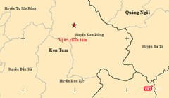 Vị trí xảy ra trận động đất thứ 12 trên địa bàn huyện Kon Plông (tỉnh Kon Tum).