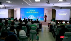 Quang cảnh sự hội thảo “Giải pháp nền tảng IoT Việt Nam trong giáo dục đại học” và Triển lãm IoT ứng dụng.