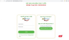 Giao diện đăng ký khám bệnh trực tuyến tại Bệnh viện Bãi Cháy (Quảng Ninh)