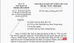 Văn bản cảnh báo hành vi trục lợi hoạt động từ thiện ở bệnh viện của Cục Quản lý Khám-Chữa bệnh