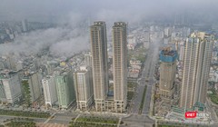 Một góc đô thị Đà Nẵng nhìn từ trên cao.