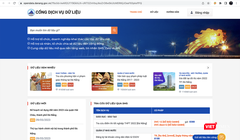 Giao diện Cổng dịch vụ dữ liệu TP Đà Nẵng