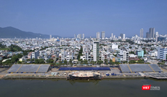 Sân khấu và khán đài cho lễ hội Pháo hoa quốc tế Đà Nẵng -DIFF 2023 đang vào giai đoạn hoàn thiện