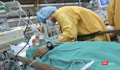 Chàng thanh niên Đ.V.Th. nằm chờ hiến tạng tại Bệnh viện hữu nghị Việt Đức