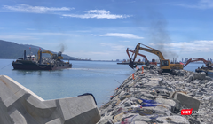 Tính đến cuối tháng 9/2024, dự án xây dựng cơ sở hạ tầng dùng chung khu bến cảng Liên Chiểu đã thi công đạt hơn 72% khối lượng