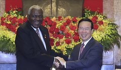 Chủ tịch nước Võ Văn Thưởng tiếp Chủ tịch Quốc hội Chính quyền Nhân dân Cuba (Ảnh TTXVN)