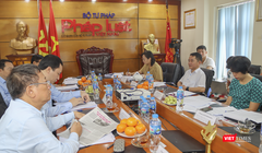 Quang cảnh làm việc của Hội đồng bình chọn Chương trình bình chọn, tôn vinh “Gương sáng Pháp luật” năm 2023