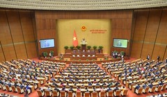 Quốc hội sẽ công bố kết quả lấy phiếu tín nhiệm 44 cá nhân. (Ảnh: PV/Vietnam+)