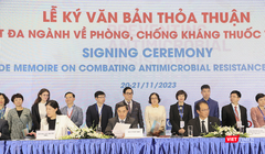 Lễ ký bản thỏa thuận về phòng, chống kháng thuốc giữa Bộ Y tế và các Bộ, ngành, các đối tác phát triển