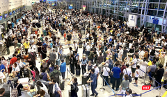 Khu vực hành khách làm thủ tục bay tầng 2 - Nhà ga T2 (ảnh AHT cung cấp)