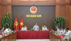 Ông Trần Tuấn Anh, Phó Chủ tịch UBND tỉnh Quảng Nam phát biểu tại họp báo thông tin về Hội khỏe Phù Đổng toàn quốc lần thứ X năm 2024 Khu vực III, tại Quảng Nam.