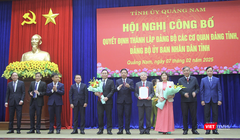Ông Lương Nguyễn Minh Triết, Bí thư Tỉnh uỷ Quảng Nam trao quyết định bổ nhiệm cho các cá nhân.
