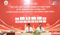 Ông Lê Trí Hải, Chủ tịch Hội Doanh nhân trẻ thành phố Đà Nẵng chủ trì Họp báo thông tin về chương trình Lễ kỷ niệm 25 năm thành lập Hội và Đại hội lần thứ VIII, nhiệm kỳ 2025 - 2028.