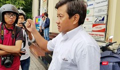 Ông Đoàn Ngọc Hải thời điểm đang xuống đường dẹp nạn lấn chiếm vỉa hè, lòng đường ở Q.1, TP.HCM. Thái độ kiên quyết của ông gây hiệu  ứng đến nhiều địa phương ở TP.HCM và các tỉnh thành khác trong cả nước.