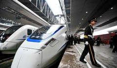 Một ga tàu cao tốc tại Trung Quốc. Ảnh: AFP.