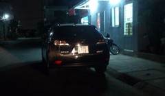 Chiếc xe của ông Hòa tại Công an phường Tân Phong (Q.7) 