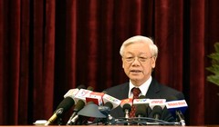 ổng bí thư Nguyễn Phú Trọng: Ủy viên Bộ Chính trị, Ban Bí thư phải còn trong độ tuổi quy định và đủ sức khỏe... Ảnh: VGP