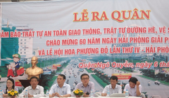 Tới ngày 6/5 các hầu hết cán bộ, lãnh đạo quận Ngô Quyền đã có mặt tại Lễ ra quân đảm bảo TTATGT nhân kỷ niệm 60 năm giải phóng Hải Phòng 