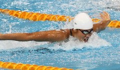 Ánh Viên giành tấm HCĐ tại World Cup bơi lội. Ảnh: T.P