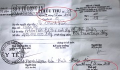 Phiếu thu 400 triệu đồng do Sở Y tế tỉnh Long An lập - Ảnh: Hoàng Lê