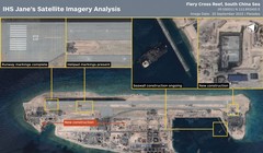 Đá Chữ Thập đã được Trung Quốc bồi lấp thành đảo nhân tạo có diện tích lớn nhất tại Trường Sa, xây dựng đường băng và các tổ hợp công trình quân sự kiên cố