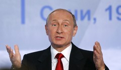 Putin phát biểu tại diễn đàn thảo luận quóc tế Valdai tại Sochi, Nga. Ảnh: Reuters